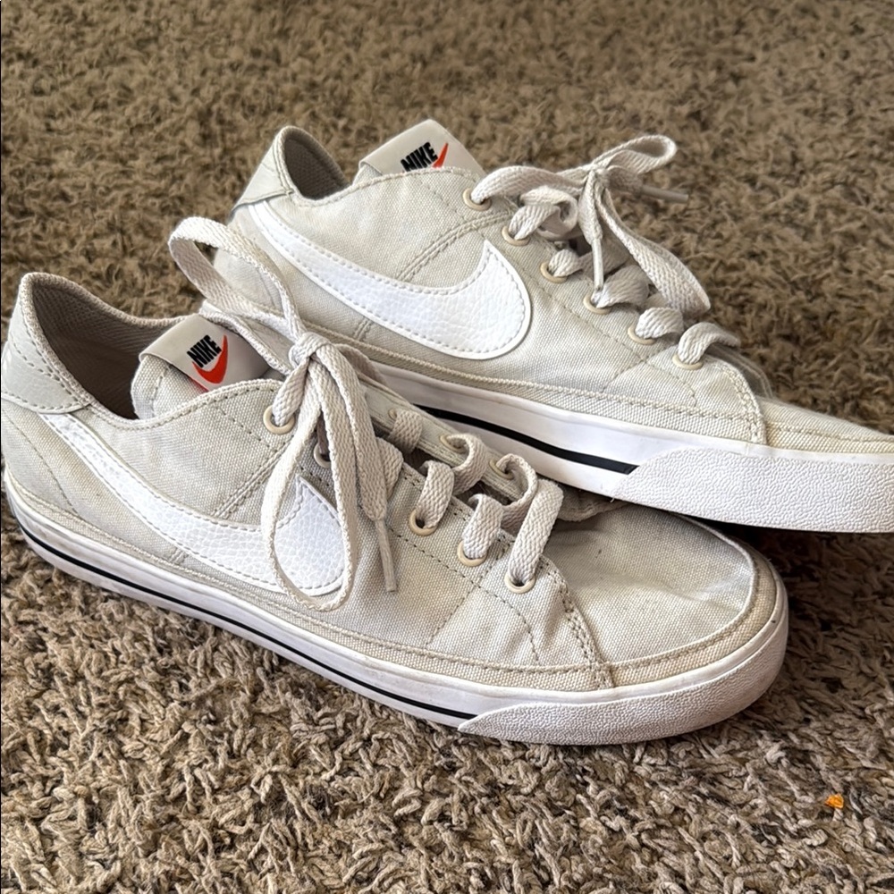 Nike White Canvas Sneakers